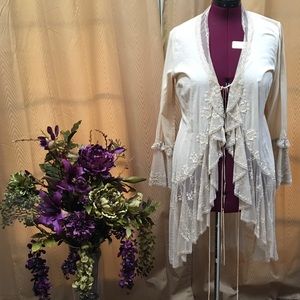 Lace and Cotton Duster Never Worn Pretty!